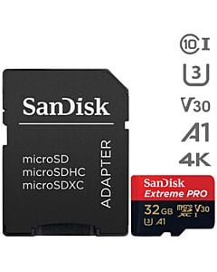 Koop Sandisk SANDISK 32GB MICRO SD EXTREME PRO A1 U3 GEHEUGENKAART bij DroneLand!