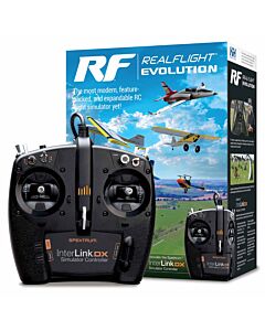 Achetez le simulateur de vol RC Real Flight RealFlight Evolution avec le contrôleur InterLink DX chez DroneLand !